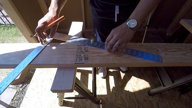 HOW TO MAKE A COMMON RAFTER AND RIDGE BOARD EASIEST WAY!