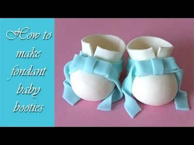 How to make fondant baby booties tutorial. Jak zrobić buciki z masy cukrowej