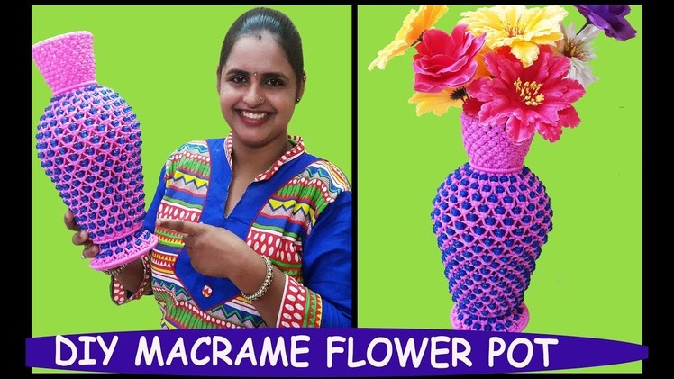 How to Make Macrame Flower Pot Design # 3