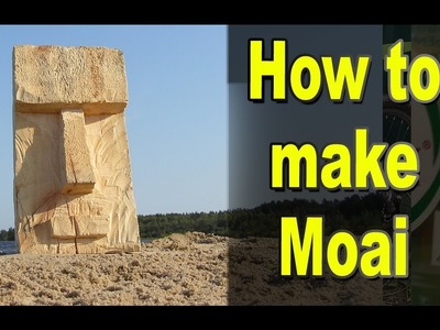 How to Make Moai Easter Island. Carving a simple wood sculpture. Universal wood graver SpeedCutter