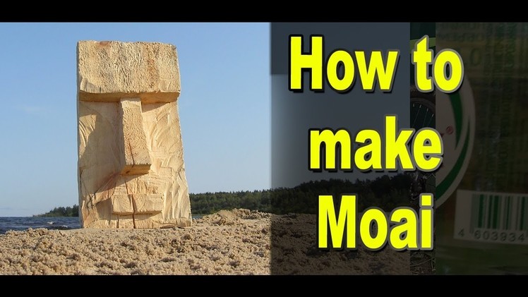 How to Make Moai Easter Island. Carving a simple wood sculpture. Universal wood graver SpeedCutter