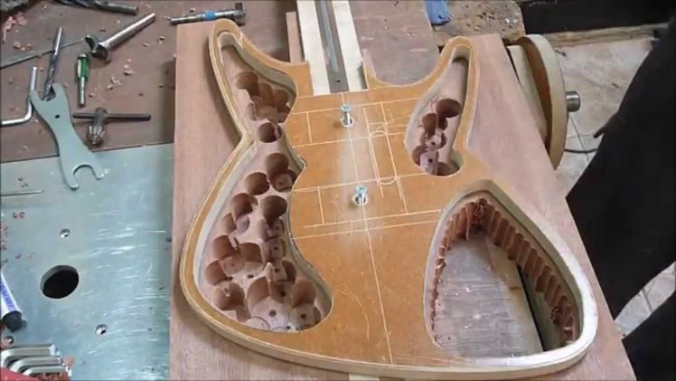 Lullaby Custom Guitar Build Video Diary: Drilling & Routing the Cavaties