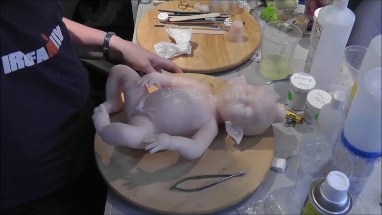 Making a Silicone Baby Doll - Part 4: pulling from mould and prepping