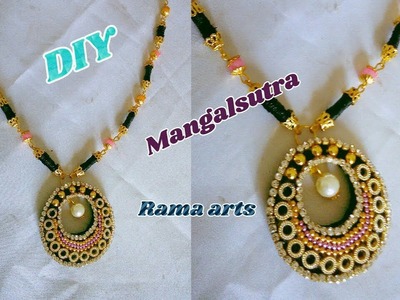 Mangalsutra - Making with pen refill and silk thread | jewellery tutorials