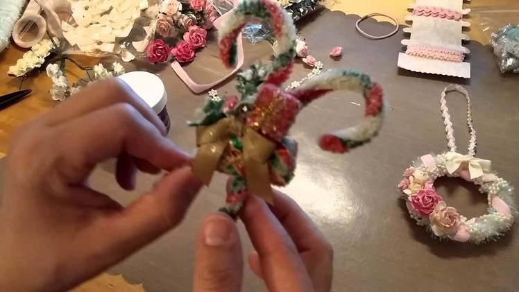 Mini Wreath and Sugared Candy Canes