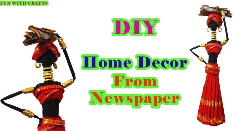 Newspaper crafts | Best out of waste