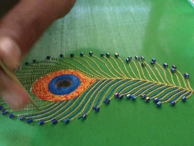 Nothing better than this peacock feathers Embroidery