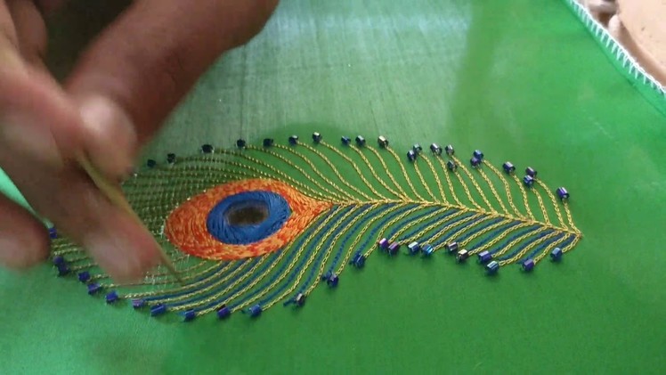 Nothing better than this peacock feathers Embroidery