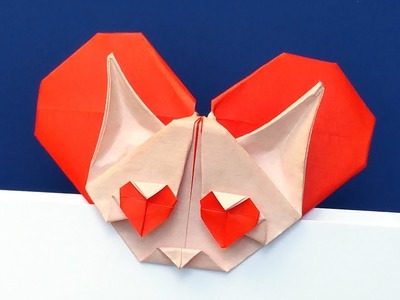 Origami Heart Cat Bookmark - Easy Tutorial