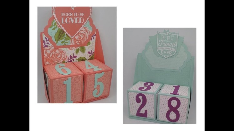 Perpetual Desk Calendar using Stampin' Up! products.