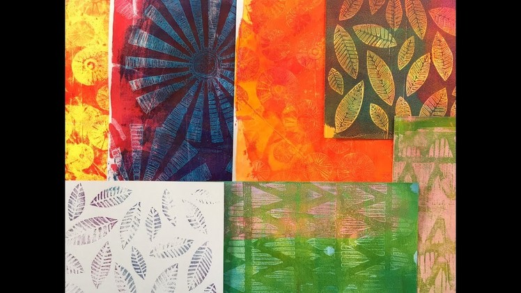 Printing on Gelli Arts® Gel Printing Plates with Flexible Texture Plates