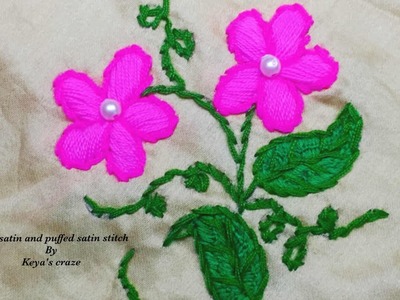 Satin stitch embroidery | Different types of Vhorat. Satin stitch |Keya's craze|50