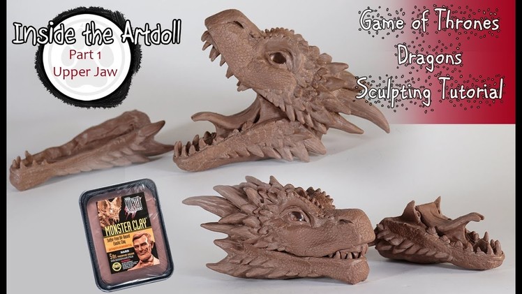 Sculpting Game of Thrones Dragon with Monsterclay - Part 1 upper jaw