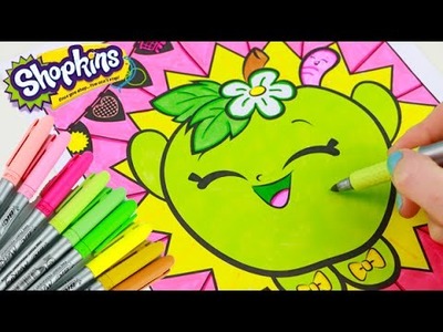 Shopkins APPLE BLOSSOM Speed Coloring Book with Markers