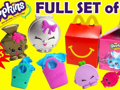 Shopkins McDonalds Happy Meal Toys FULL SET of 16