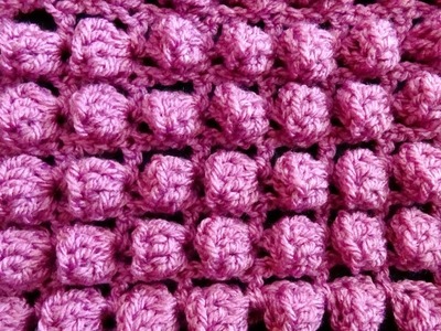 Sideways Popcorn Bobble Stitch - Right Handed Crochet Tutorial