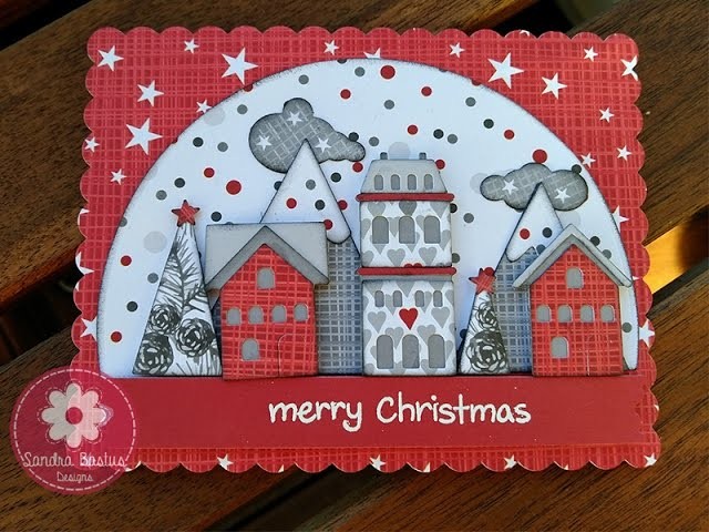 Tim Holtz Christmas Snowglobe card