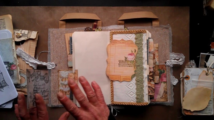 "Timeless Romance" paper bag journal with some extras