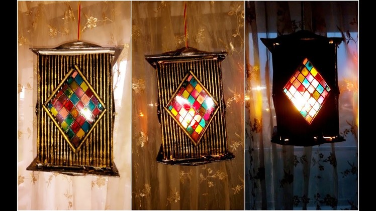 Tutorial: Newspaper Lantern craft || DIY newspaper lantern for Diwali home decor