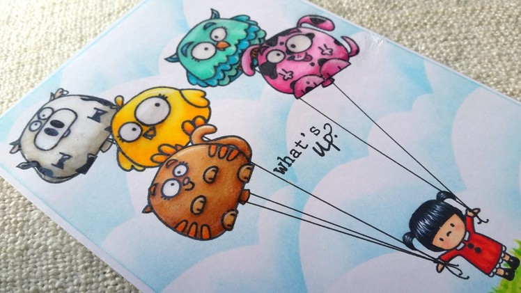 Use Your Stamps vr Balloon Animals Card Process #pawgustart