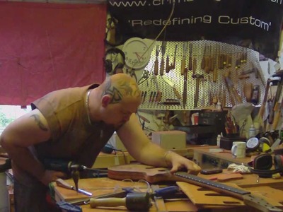 Video 12 - How to build a guitar | finalising the neck and body shape and drilling the controls