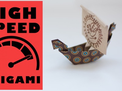 Viking boat Drakkar from paper. Super Speed Origami