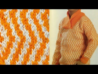 10-15 Years ke bacho ka Sweater.Zig-Zag Sweater Design.Different Type of Sweater(Hindi):Design-67