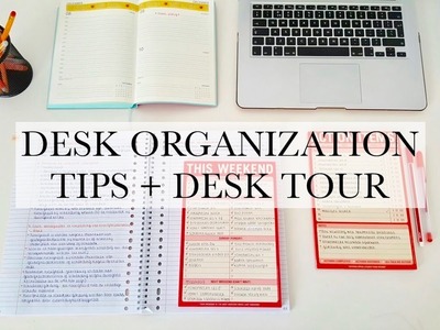 5 DESK ORGANIZATION TIPS + DESK TOUR - study tips