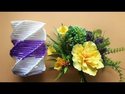 ABC TV | How To Make Vase From Drinking Straw - Craft Tutorial #1