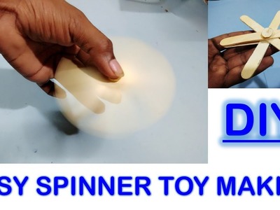 Amazing  finger spinner with Ice cream stick ||  finger spinner ||  Ice cream stick Diy craft