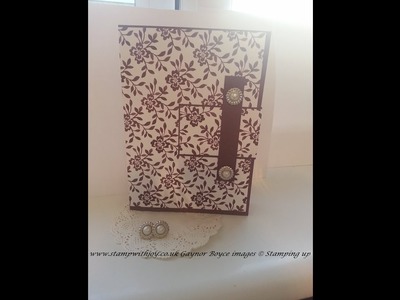 Book box for A6 cards and envelopes using fresh floral's Stampin up