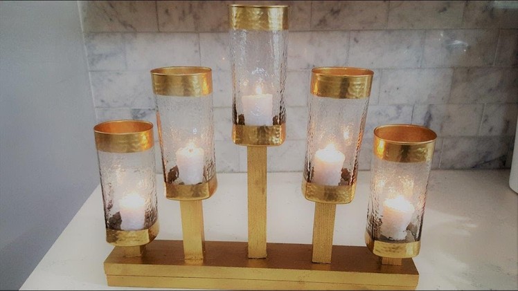Centerpiece DIY - 5 Light Candle Holder Using Dollar Tree Vases