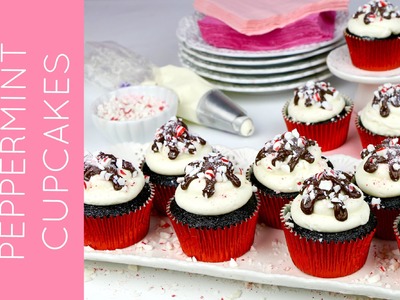 Chocolate Candy Cane Cupcakes. Lindsay Ann Bakes
