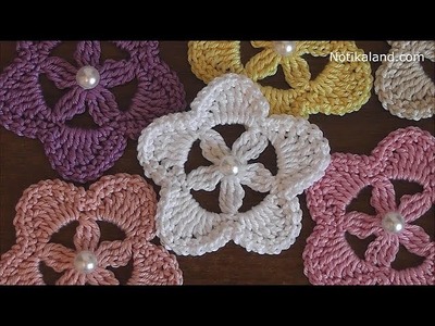 Crochet flower EASY  Crochet flower applique