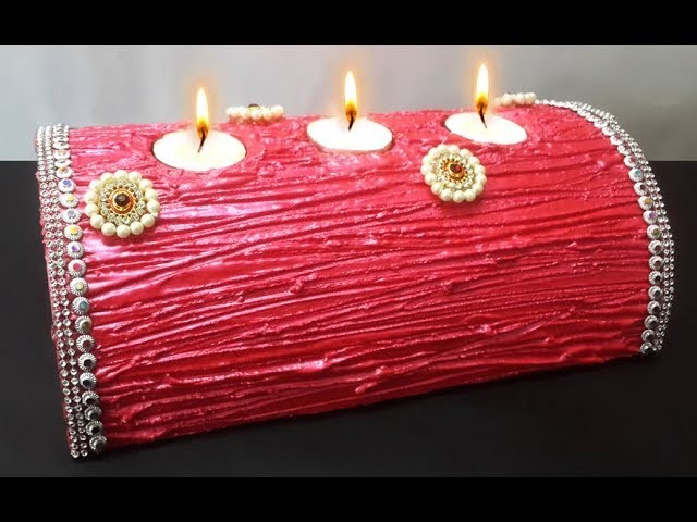 DIY Christmas Tea Light Holder from Cardboard & Clay | Candle Holder for XMas Decorations!