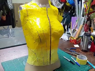Female cosplay armor made from EVA foam - part 1