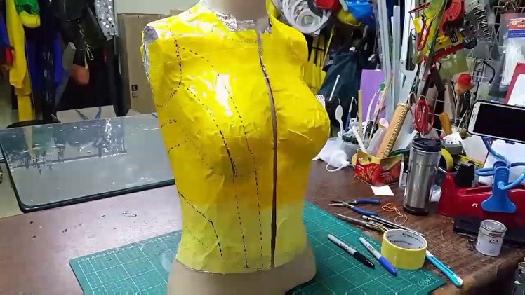Female cosplay armor made from EVA foam - part 1