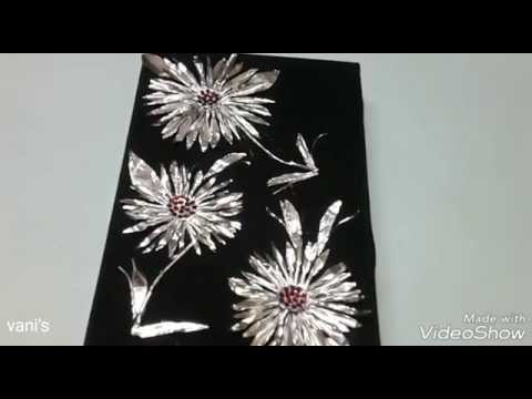 FOIL PAPER ART.with disposable vessal. best out of waste