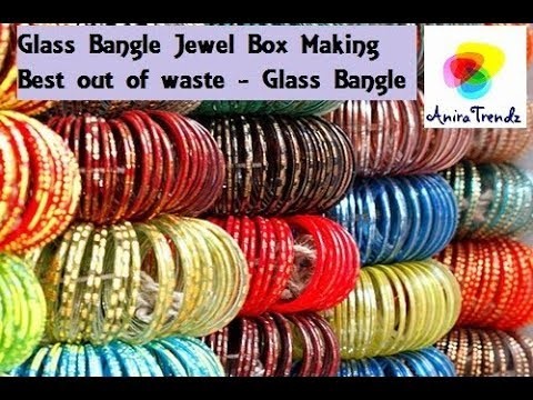 Glass Bangle Jewel Box | Glass Bangle Crafts | Waste bangles usage in DIYs