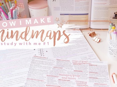 How I Make Mindmaps - Study With Me #1. The Girly Geek