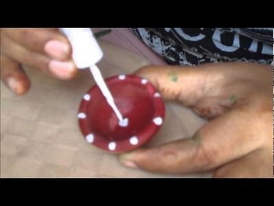 How to Decorate traditional Diya. Candles for festivals at home