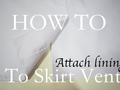 How to draft and sew a skirt back vent with lining | Sewing tutorial