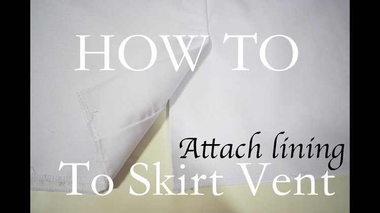 How to draft and sew a skirt back vent with lining | Sewing tutorial