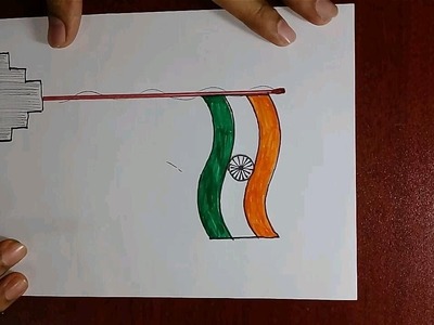 How to draw Indian flag step by step independence day