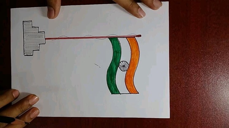 How to draw Indian flag step by step independence day