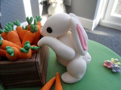 How to easily make a cute bunny rabbit cake topper