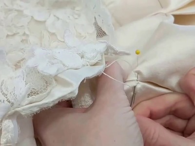 How to hem or shorten a bridal gown from the waist. Tutorial. Bridal Sewing Techniques