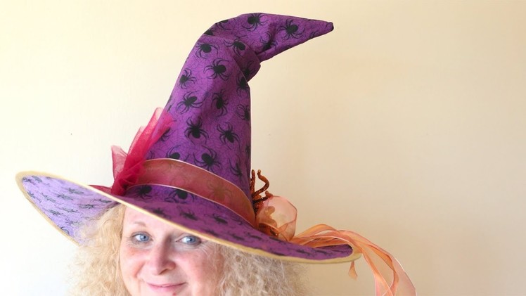 How To Make A Custom Witch Hat Halloween Costume Idea!