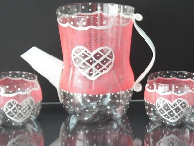 How to Make an Amazing Tea Pot and Cups from Cola Plastic Bottles - Art and Craft Ideas