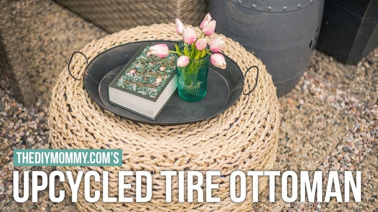 How to Make an Upcycled Tire Ottoman | Vlogust Day 17